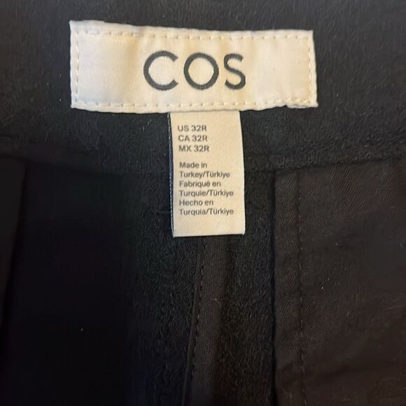 NWT COS Turn Up Wool Pants  Size 32 Black Dark - Picture 7 of 9